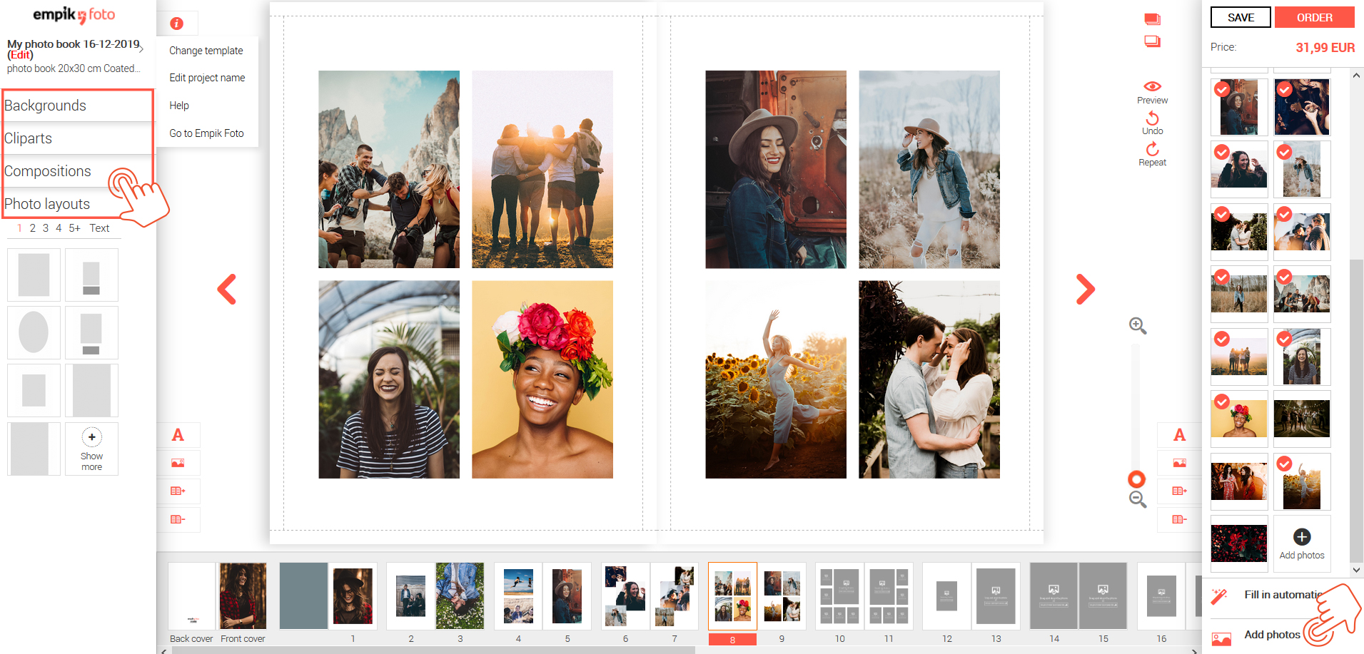 How to create a photo book personalize your project
