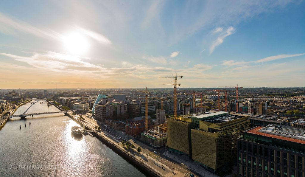 Sunset above Dublin - interview with drone photographer Muno Bidhawat
